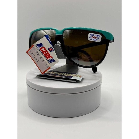 NWT Vintage Cebe Sport Sunglasses | Model 1957G | Teal/Black | Made in France - Picture 4 of 10